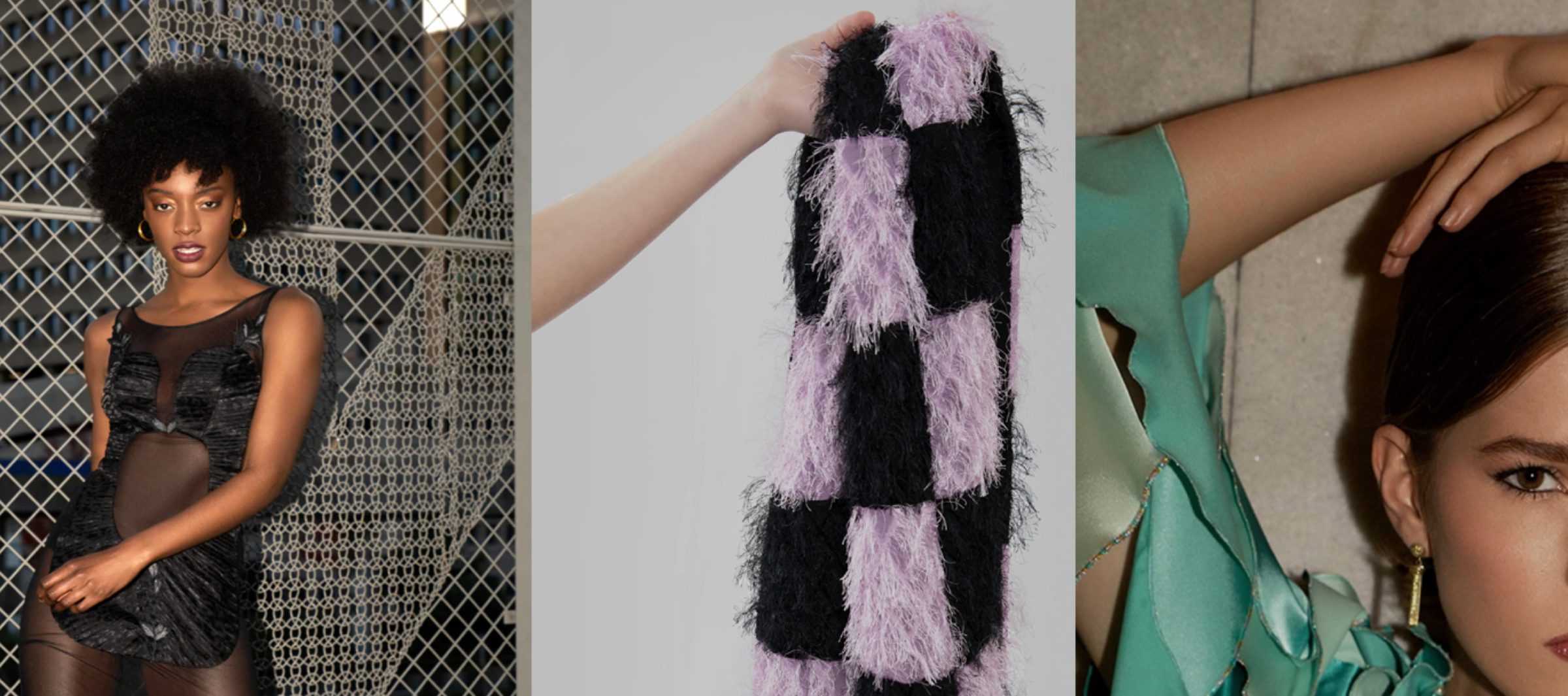 House of Afangaro look book — three campaign looks from the debut collection