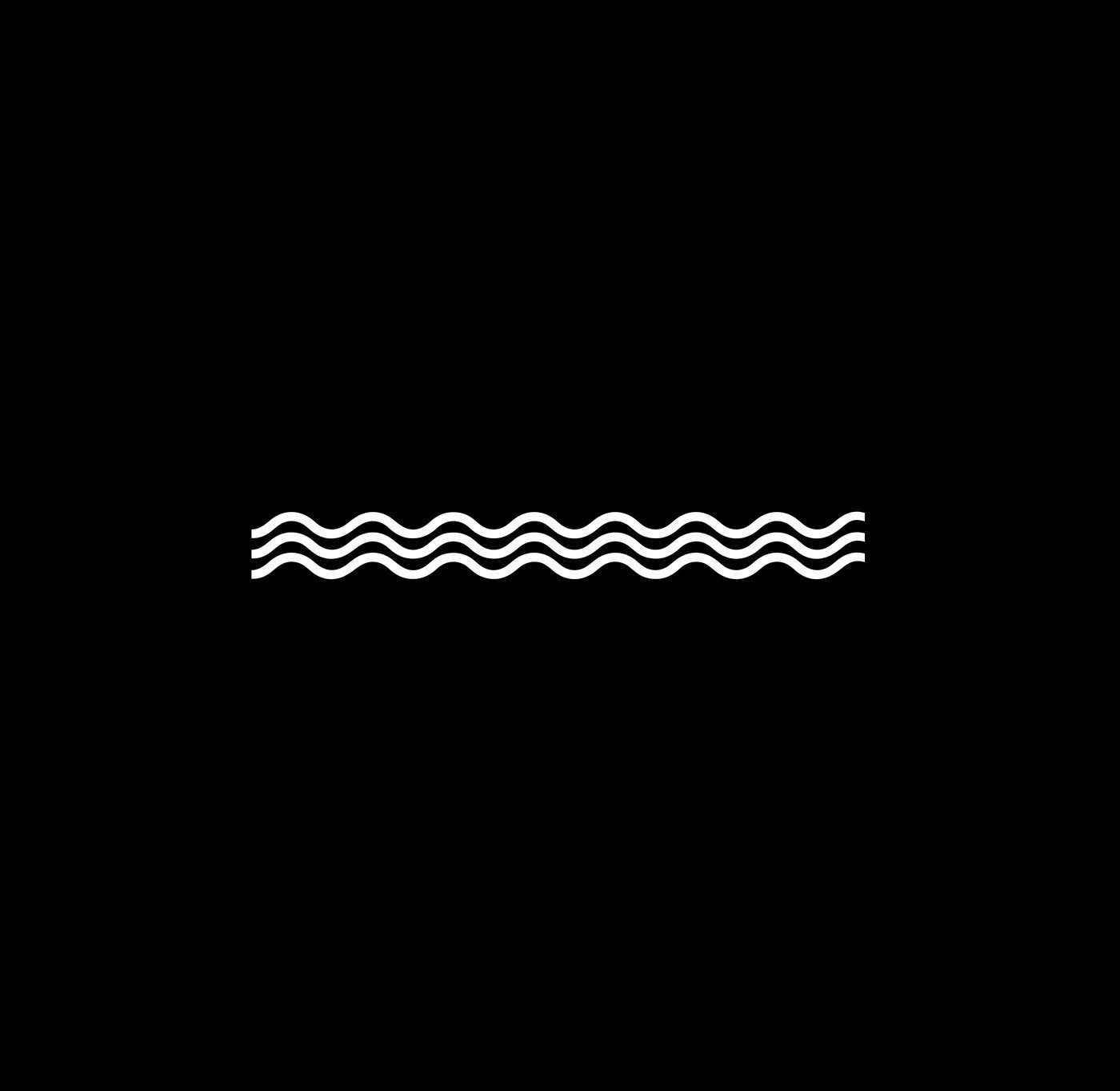 A hand-drawn wave pattern on black — part of the Down Under 2.0 brand identity