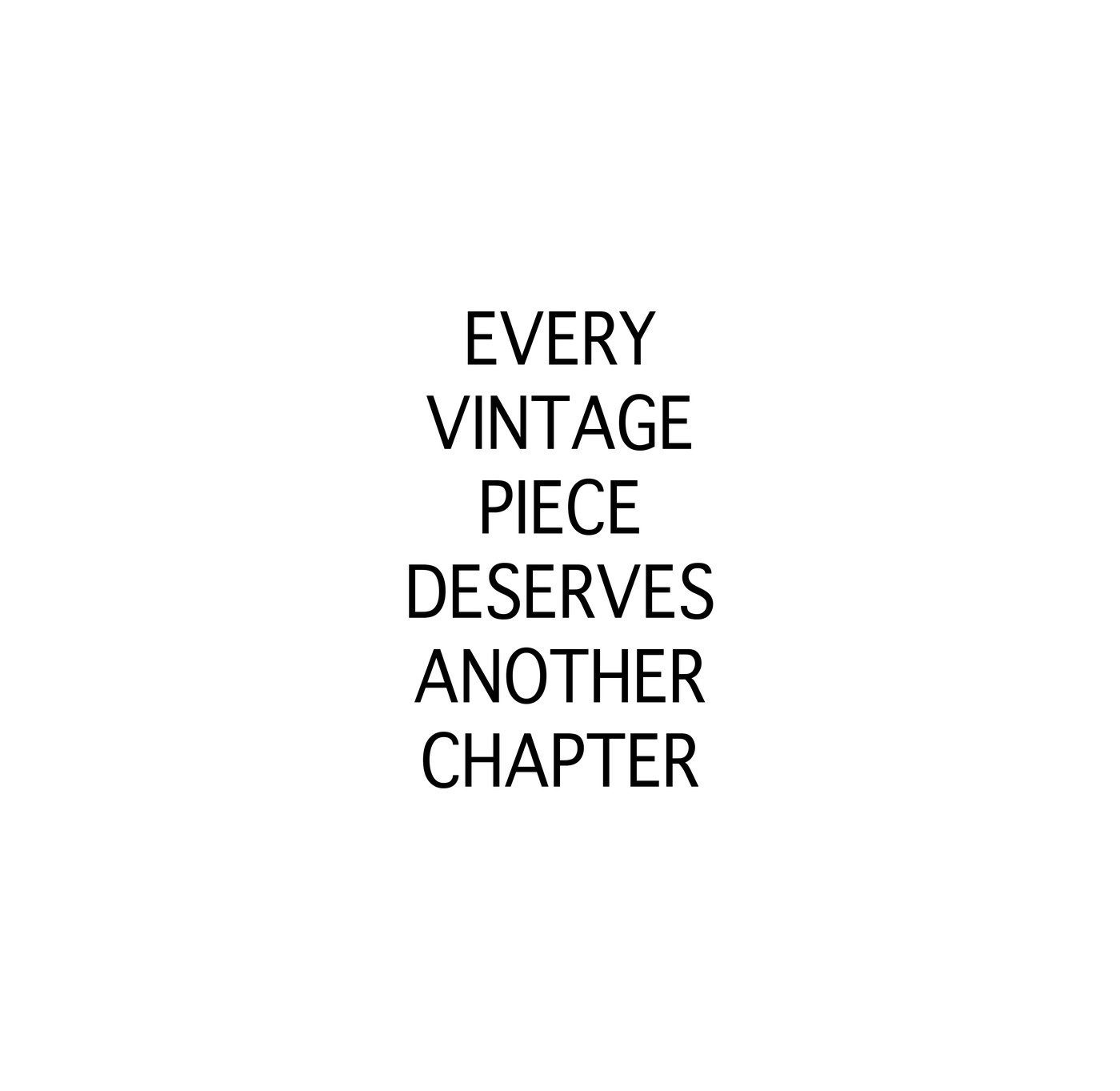 The Meyowi brand statement 'Every vintage piece deserves another chapter'